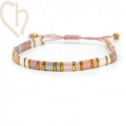 Kit bracelet with Miyuki Tila Pastel