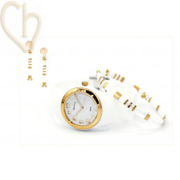 Kit bracelet with Miyuki Tila White Gold