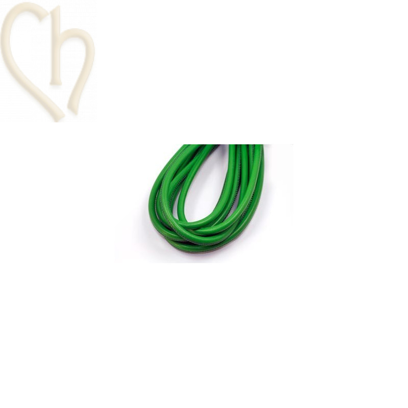 Cuir rond 6mm vert