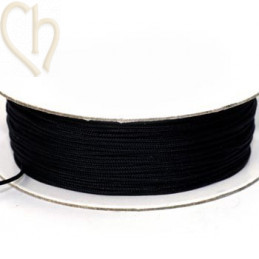 macramé koord 0.5mm Zwart
