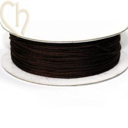 macramé cord .5mm dark brown