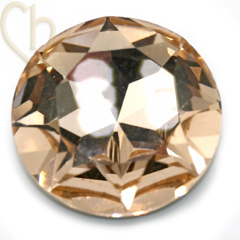 Charl'stone Crystal Cabochon 1201 ronde 27mm   Light Peach