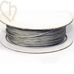 macramé cord .5mm silver