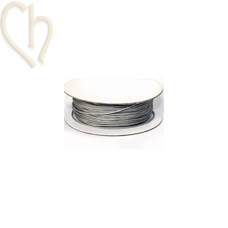 macramé koord 0.5mm zilver