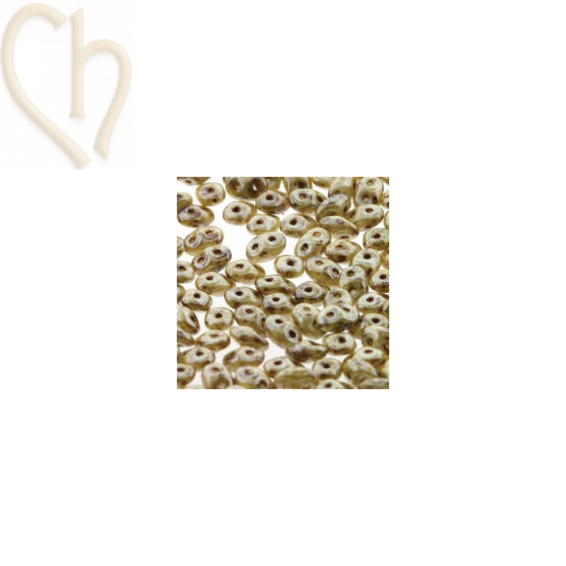 Superduo Matubo Chalk Lazure White DUO503000-65401