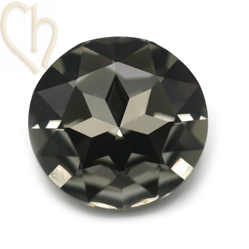 Charl'stone Crystal Cabochon 1201 ronde 27mm  Black Diamond