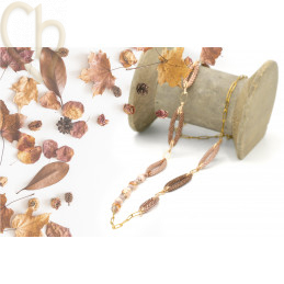 kit collier Losange - Salmon Taupe