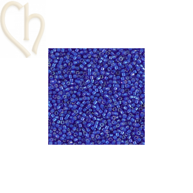 Miyuki DB1785 Delica White Lined Cobalt