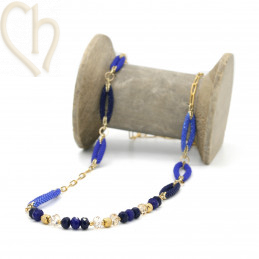 kit collier Losange - Blue doré