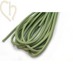 Leer rond 4mm lichtkhaki