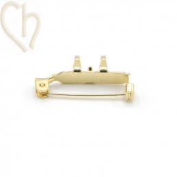 Broche basis voor 4161 fancy stone Gold Plated