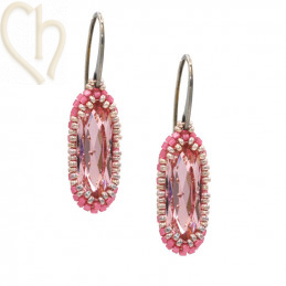 Charl'stone Crystal 4161 fancy stone 21*7mm Light Rose