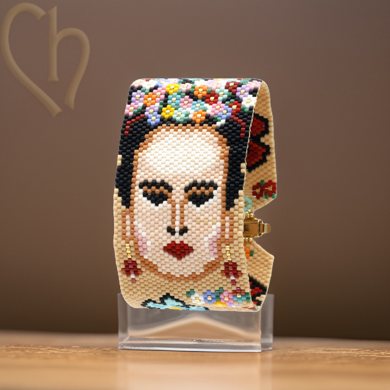 Schema Grille Peyote bracelet Frieda Kahlo