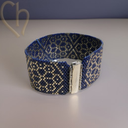 Fermoir 2-rangs Rhodium Plated