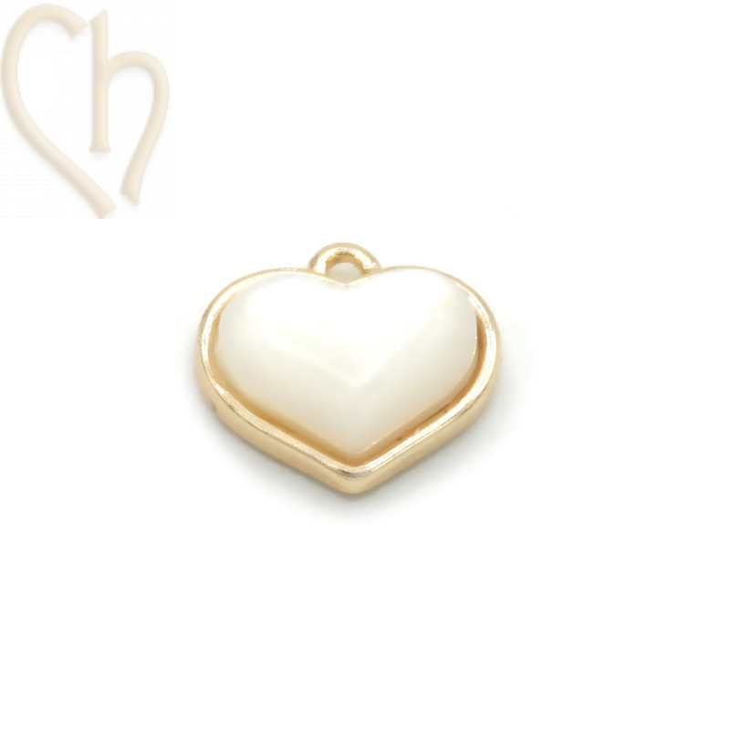 Natural Mother-of-Pearl heart Pendant  - Luxurious and Versatile Jewelry Components