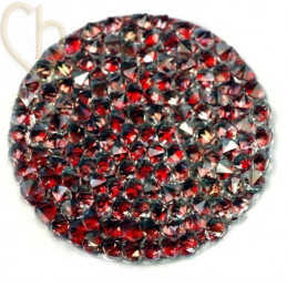 Crystal Rocks 30mm Silver Shade / Rouge Metallic