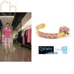 Adjustable Gold-Plated Ring for Miyuki Delica Beads - Pink | Boutique Charlotte