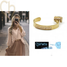 Verstelbare Goud Vergulde Ring voor Miyuki Delica Kralen - Roze | Boutique Charlotte