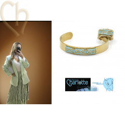 Bague Ajustable Dorée à l'Or Fin pour Perles Miyuki Delica - Rose | Boutique Charlotte