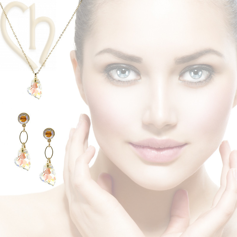 DIY Sieraden - 'Devoted 2 You' Charl'stone Kristal Hartje 13x17mm | Boutique Charlotte