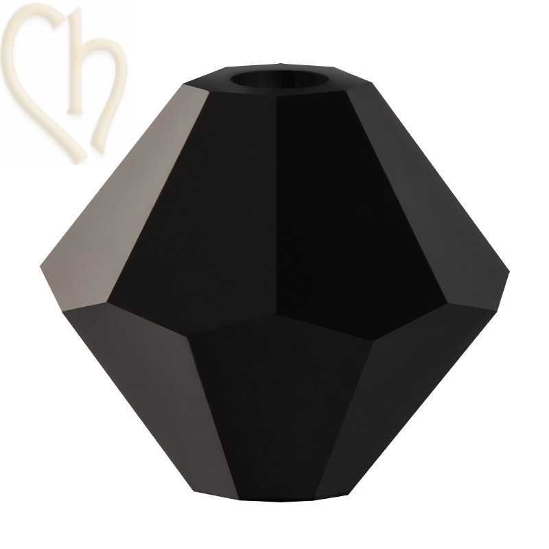 Preciosa Crystal Rondelle Bead 4mm Jet