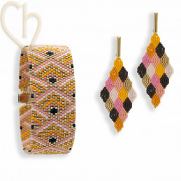 Kit Bracelet & Boucles d'Oreilles Peyote 2402 Blue | Boutique Charlotte