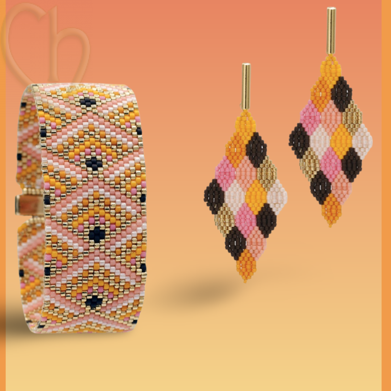 Peyote 2402 Blue Bracelet & Earrings Kit | Boutique Charlotte