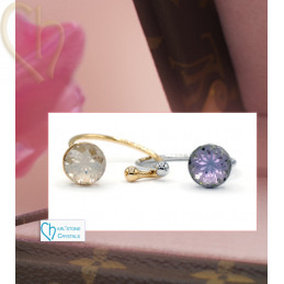 Bague réglable pour DIY Strass 8mm plaquée or - Boutique Charlotte