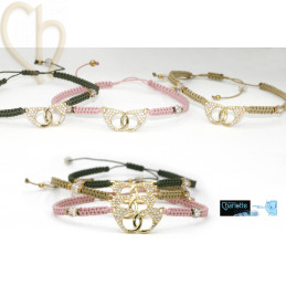 Chique Tussenstuk Handboeien 25mm met Charl'Stone Strass Inleg – Plated Gold | Boutique Charlotte