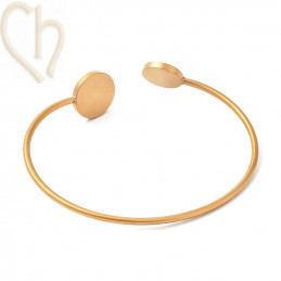 Stainless Steel Bracelet 65 mm Gold Plated - Boutique Charlotte