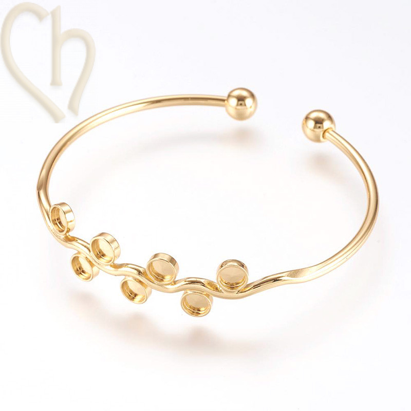 Bracelet en Acier Inoxydable 65 mm Gold Plated - Boutique Charlotte