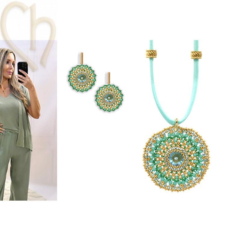 Kit de bijoux Estrella à faire soi-même avec des perles Miyuki et cristal Charl Stone.