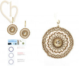 Schema pour faire vous meme une creation en perles pendentif et boulces d'oreilles Estrella