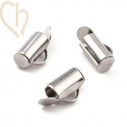 10mm Rhodium Tube Slider Clasp for Peyote Bracelets - Boutique Charlotte