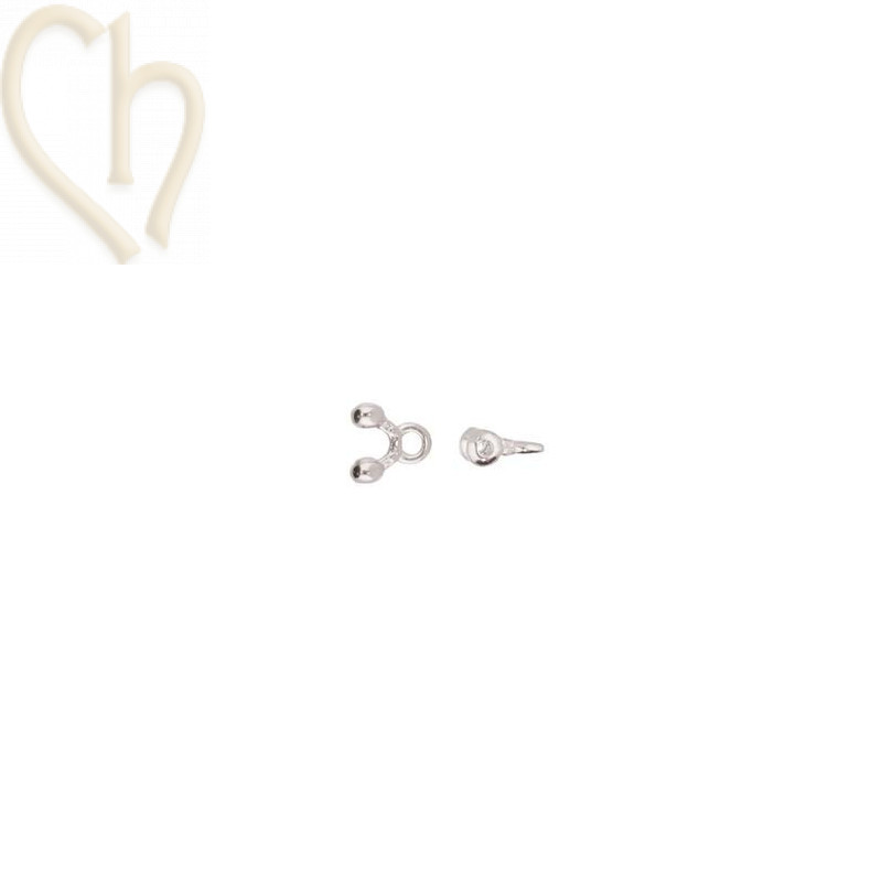 Cymbal Embout Silver plated - ALONA II - pour Rocailles Miyuki et Tcheque 8/0