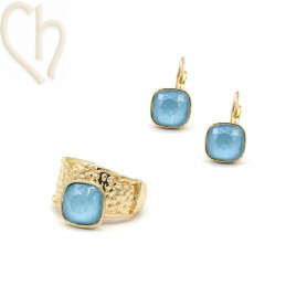 Bague Réglable Plaqué Or avec Support Élastique pour Pierre de 10mm - Boutique Charlotte