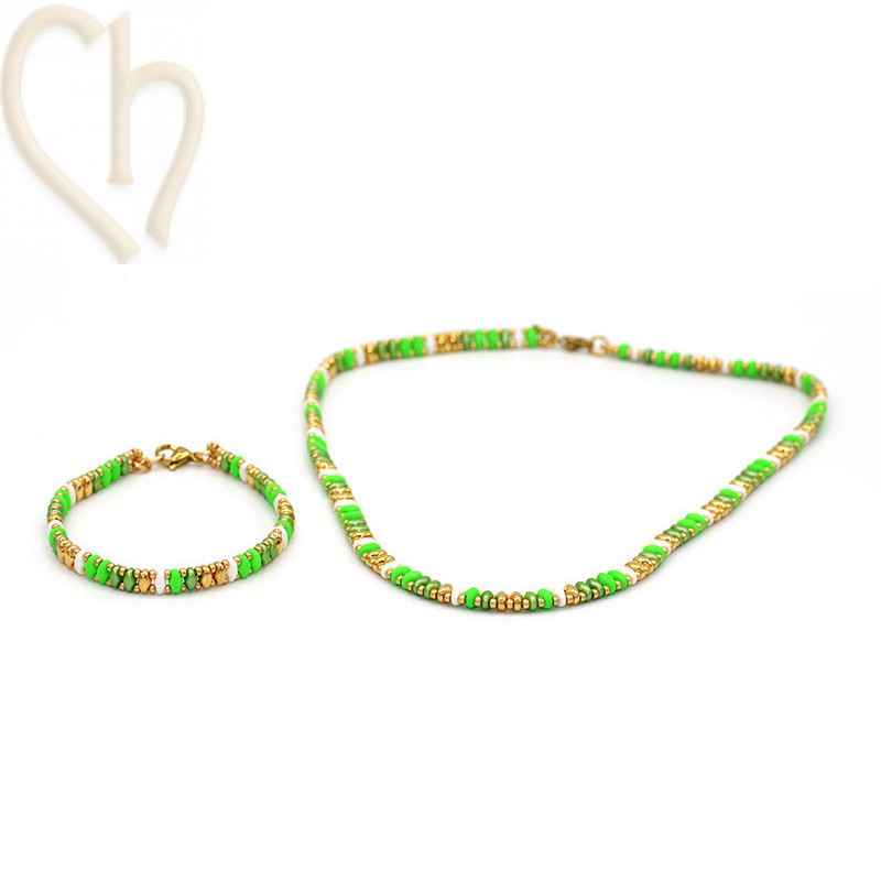 DIY Kit voor Armband en Halsketting ByElle met Superduo Kralen