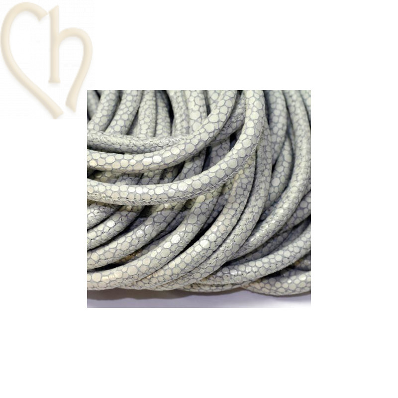 Leer rond 4mm Ray Grey