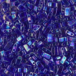 Half Tila Miyuki Transparant Cobalt AB - Miyuki beads | Boutique Charlotte