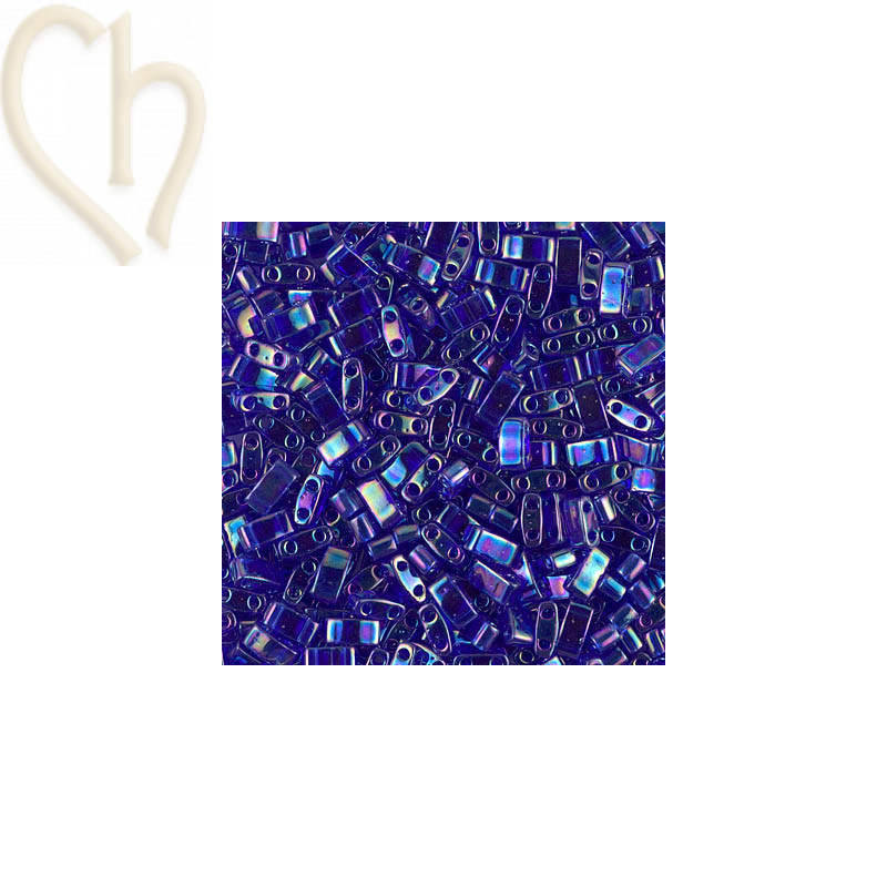 Half Tila Miyuki Transparant Cobalt AB - Miyuki beads | Boutique Charlotte