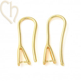 Anti-Allergische Oorhaakjes Gold-Plated C-Style - Boutique Charlotte