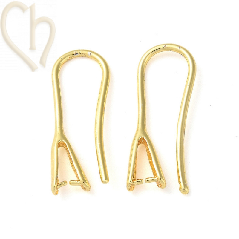 Gold-Plated C-Style Anti-Allergic Earring Hooks - Boutique Charlotte
