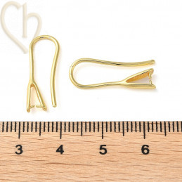 Anti-Allergische Oorhaakjes Gold-Plated C-Style - Boutique Charlotte