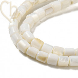 Nacré Tube Kralen 5*5mm - Natuurlijke Schelpkralen | Boutique Charlotte