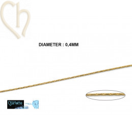 Ultradunne RVS Ketting 0.4mm Ovaal Gold Plated - 1 Meter | Boutique Charlotte