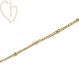 Stainless Steel Necklace 2mm Gold Plated - 1 Meter | Boutique Charlotte