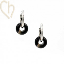 Zwarte Agaat Natuurstenen Kralen 14-8mm - Hoogwaardige Halfedelstenen | Boutique Charlotte