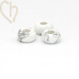 Howlite Natural Stone Beads 14-8mm - High-Quality Gemstones | Boutique Charlotte