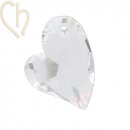 Devoted 2 You Heart Charm Charl'stone Crystal 13x17mm AB - DIY Jewelry Component