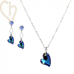 Pendentif Cœur 'Devoted 2 You' Charl'stone Crystal 13x17mm Volcano - Composants Bijoux DIY